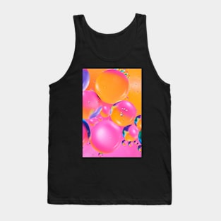 Colorful close up of oil drops in water Tank Top